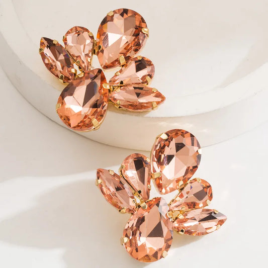 Ritz flower earring -Rose Gold