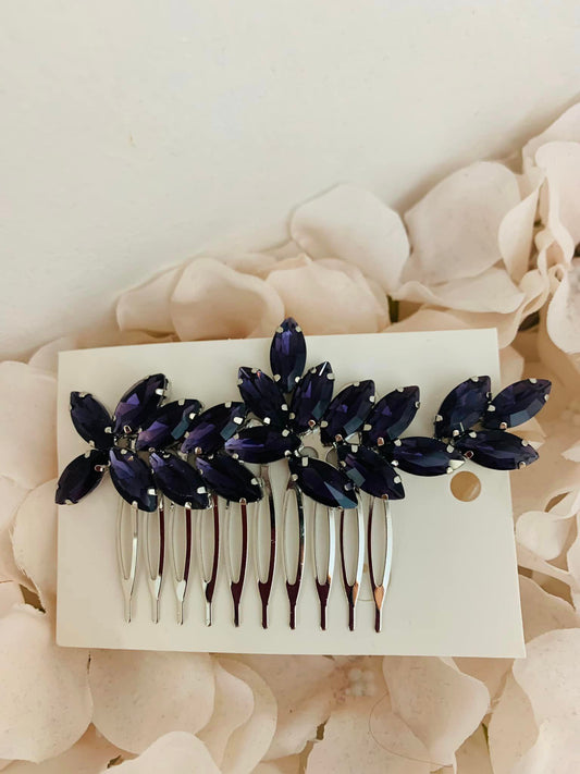 Black Crystal hair slide