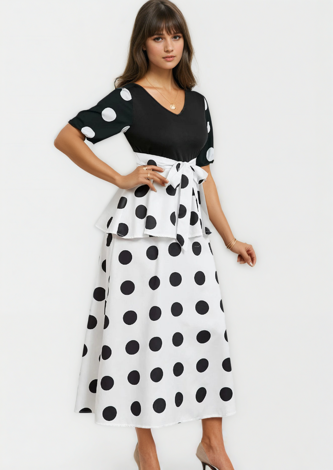 Ritz Dress - Black/White