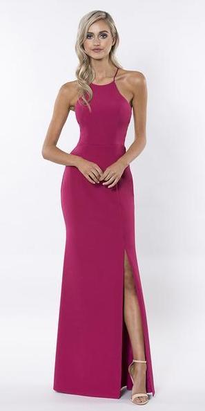 Lolita High Neck Gown (magenta)