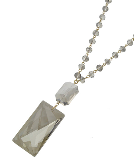 Rectangle Crystal Necklace